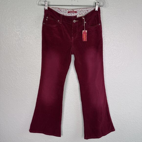 UNIONBAY Other - Union Bay Jeans Girls 12 Corduroy Bootcut Flare Red 27 Vintage Y2K Juniors NEW